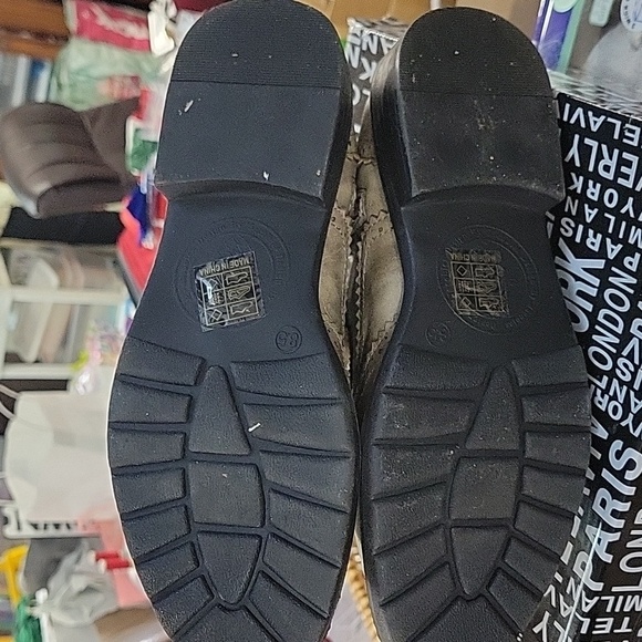 Jacobies Khaki Ankle Zip Boots Size 8.5 - Picture 10 of 11